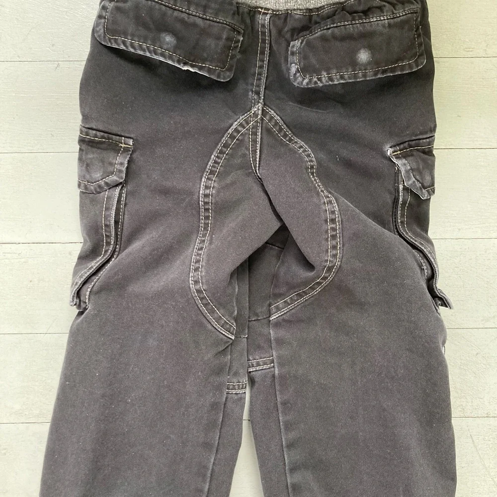 Boden Kids Pull On Black Cargo Denim Pants 3T 4T